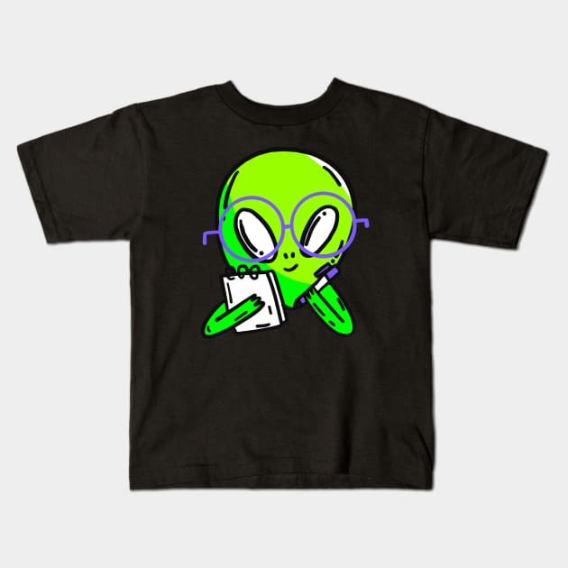 Confident Alien Space Alien Funny Alien Space Men Kids T-Shirt by rjstyle7